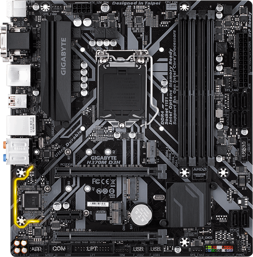 Gigabyte H370M D3H - Motherboard Specifications On MotherboardDB